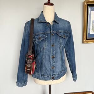 Vtg y2k Lucky Brand blue denim fitted jean jacket